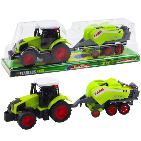 Zestaw Traktor Ciągnik Prasa Rolnicza Do Belowania Siana Zielony Zestaw Traktor Ciągnik Prasa Rolnicza Do Belowania Siana Zielony