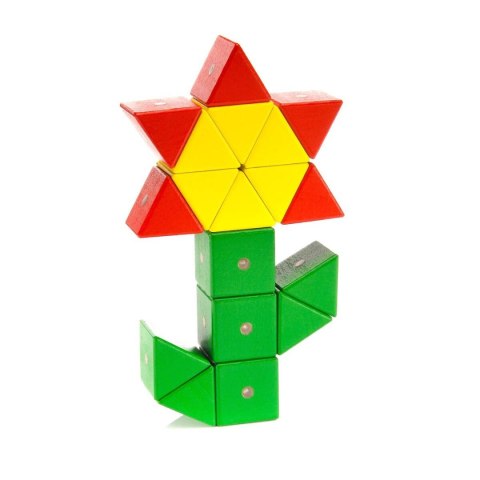 Klocki Magnetyczne WABI Zestaw Edukacyjny 120 el. + tacka magnetyczna WABI Pad