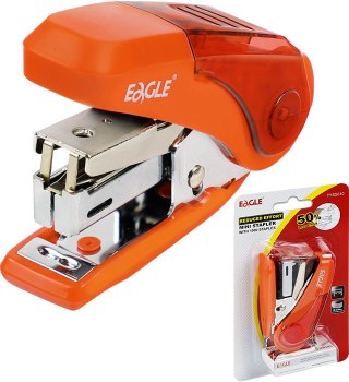 Zszywacz EAGLE TYSS010 Save Force pomarańczowy #10 16k. +ZSZYWKI
