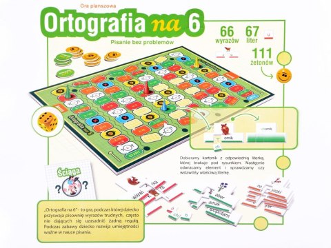 Jawa Edukacyjna gra planszowa Ortografia na 6 Nauka poprawnej pisowni GR0382 Jawa Edukacyjna gra planszowa Ortografia na 6 Nauka poprawnej pisowni GR0382
