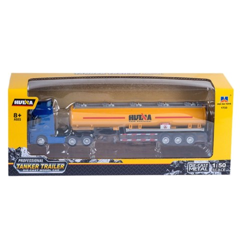 Ciężarówka Cysterna Metalowa Ruchome Elementy Żółta 1:50 Ciężarówka Cysterna Metalowa Ruchome Elementy Żółta 1:50