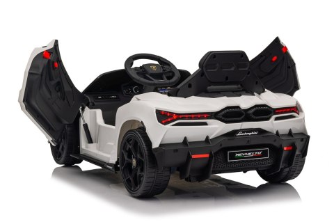 Pojazd na akumulator dla dziecka Lamborghini Revuelto Białe 4x4