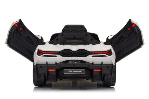 Pojazd na akumulator dla dziecka Lamborghini Revuelto Białe 4x4