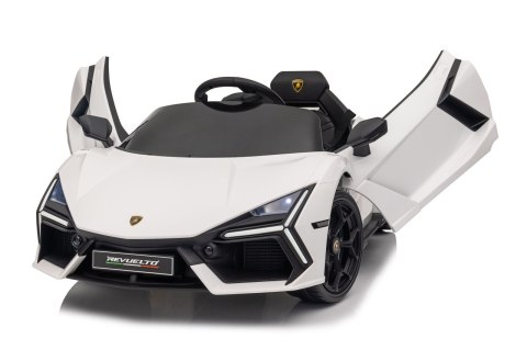 Pojazd na akumulator dla dziecka Lamborghini Revuelto Białe 4x4
