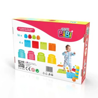 Maty sensoryczne z klockami Soft BiBi 20 el. - Meli 6m+