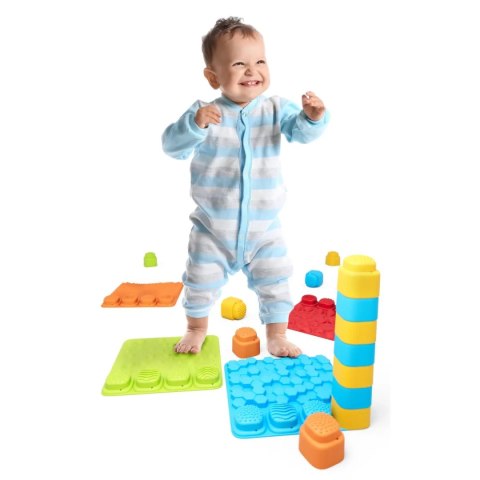 Maty sensoryczne z klockami Soft BiBi 20 el. - Meli 6m+