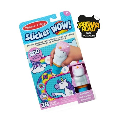 Sticker Wow - Książeczka i stempelek z naklejkami - Jednorożec Sticker Wow - Książeczka i stempelek z naklejkami - Jednorożec