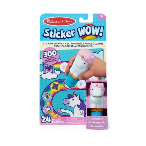 Sticker Wow - Książeczka i stempelek z naklejkami - Jednorożec Sticker Wow - Książeczka i stempelek z naklejkami - Jednorożec