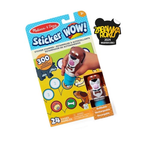 Sticker Wow - Książeczka i stempelek z naklejkami - Pies Sticker Wow - Książeczka i stempelek z naklejkami - Pies