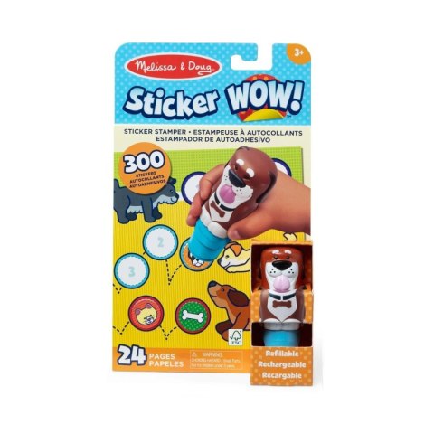 Sticker Wow - Książeczka i stempelek z naklejkami - Pies Sticker Wow - Książeczka i stempelek z naklejkami - Pies