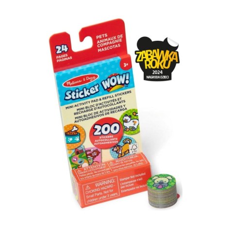 Sticker WOW wkład 200 naklejek zwierzęta - Melissa & Doug 3+