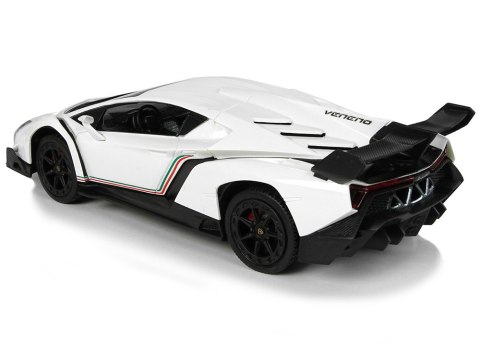 Auto Zdalnie Sterowane Lamborghini Veneno Biały Kierownica Dźwięk Światła