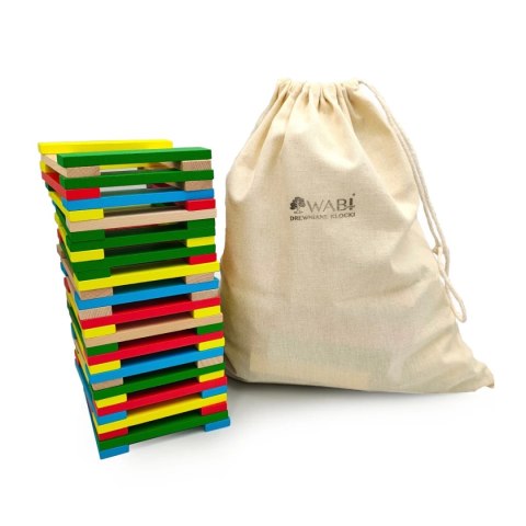Klocki drewniane WABI Planks 200 el. 12 cm - zestaw 3+