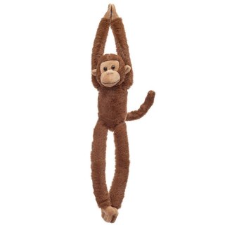 Maskotka małpka wisząca brązowa z rzepami 45cm ZA5656