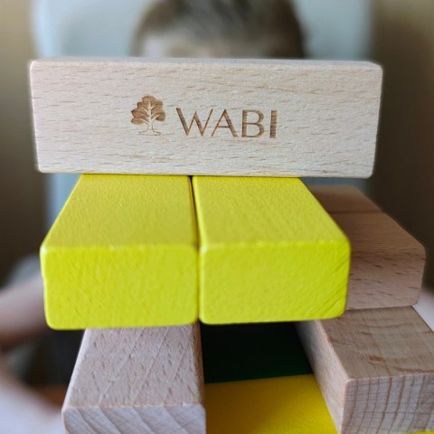 Klocki drewniane wieża WABI Tower - 54 el.