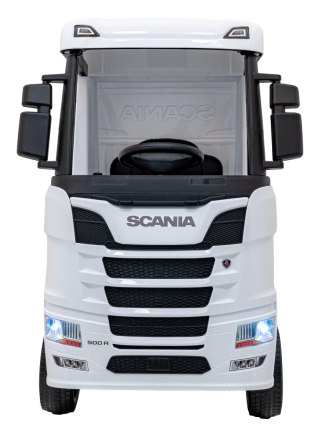 Scania R-SERIE Biały 4x4 – Auto na Akumulator dla Dzieci do 40 kg | Realistyczna Ciężarówka Elektryczna