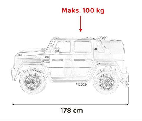 Pojazd Mercedes Benz MAYBACH G650 Biały