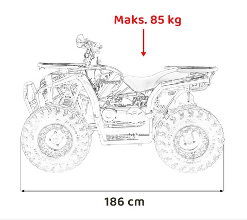 Pojazd Quad Spalinowy 200CC PRO RIDER Pomarańczowy
