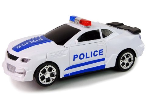 Samochód Policyjny 2w1 Auto Robot Dźwięki Strzały Światła Samochód Policyjny 2w1 Auto Robot Dźwięki Strzały Światła