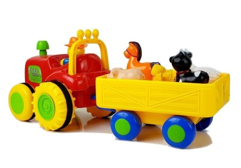 Traktor z Przyczepką, Zwierzętami Dla Niemowląt na Baterie z Dźwiękiem Traktor z Przyczepką, Zwierzętami Dla Niemowląt na Baterie z Dźwiękiem