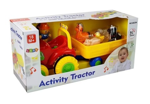 Traktor z Przyczepką, Zwierzętami Dla Niemowląt na Baterie z Dźwiękiem Traktor z Przyczepką, Zwierzętami Dla Niemowląt na Baterie z Dźwiękiem