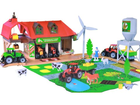 Zestaw Duża Farma Traktor z Przyczepą Akcesoria 48 Elementów Zestaw Duża Farma Traktor z Przyczepą Akcesoria 48 Elementów