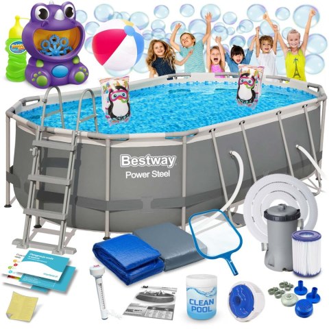 Basen ogrodowy stelażowy 427 x 250 x 100 cm 18w1 Bestway 56620 Basen ogrodowy stelażowy 427 x 250 x 100 cm 18w1 Bestway 56620