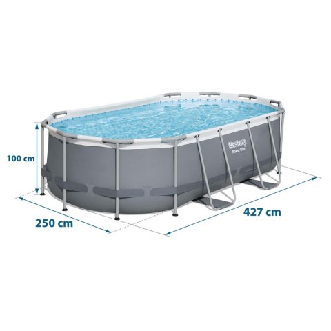 Basen ogrodowy stelażowy 427 x 250 x 100 cm 18w1 Bestway 56620 Basen ogrodowy stelażowy 427 x 250 x 100 cm 18w1 Bestway 56620
