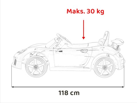 Auto na akumulator Pojazd RUF CTR3 2x35W Biały Auto na akumulator Pojazd RUF CTR3 2x35W Biały