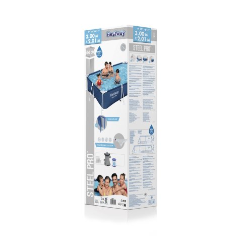 Basen Stelażowy Deluxe Steel Pro 300x201x66 BESTWAY 3w1 + Pompa + Filtr Basen Stelażowy Deluxe Steel Pro 300x201x66 BESTWAY 3w1 + Pompa + Filtr