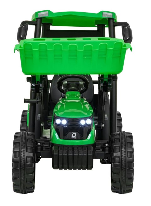 Pojazd MEGA Traktor D68 Z Przyczepką Zielony