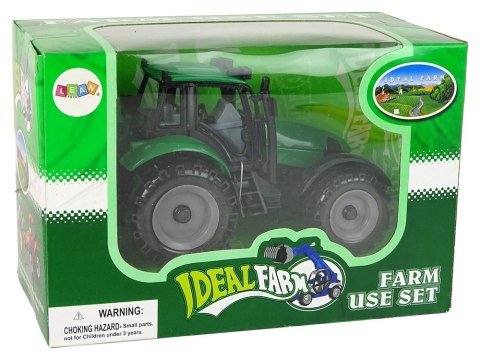 Mały Traktor Rolniczy Farmerski Otwierana Maska Czerwony 13 cm