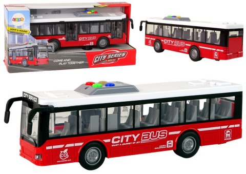 Autobus Na Baterie Światła Dźwięki Napęd Frykcyjny Czerwony 1:16 Autobus Na Baterie Światła Dźwięki Napęd Frykcyjny Czerwony 1:16