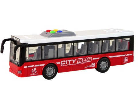 Autobus Na Baterie Światła Dźwięki Napęd Frykcyjny Czerwony 1:16 Autobus Na Baterie Światła Dźwięki Napęd Frykcyjny Czerwony 1:16