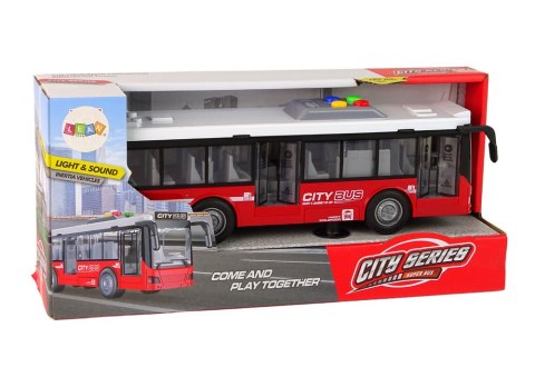 Autobus Na Baterie Światła Dźwięki Napęd Frykcyjny Czerwony 1:16 Autobus Na Baterie Światła Dźwięki Napęd Frykcyjny Czerwony 1:16