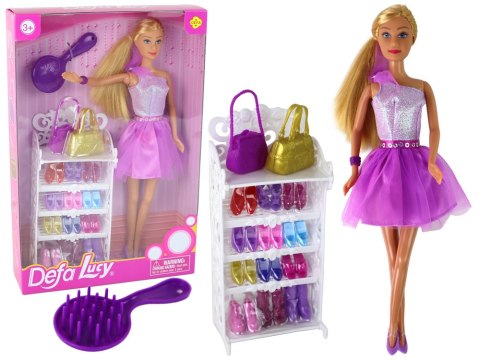 Lalka Lucy Sukienka Fioletowa Brokat Zestaw Buty Lalka Lucy Sukienka Fioletowa Brokat Zestaw Buty