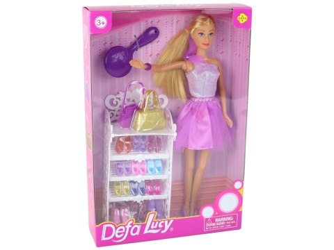 Lalka Lucy Sukienka Fioletowa Brokat Zestaw Buty Lalka Lucy Sukienka Fioletowa Brokat Zestaw Buty