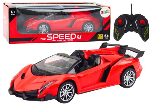 Samochód Sportowy Zdalnie Sterowany Auto RC 1:18 Czerwony Samochód Sportowy Zdalnie Sterowany Auto RC 1:18 Czerwony