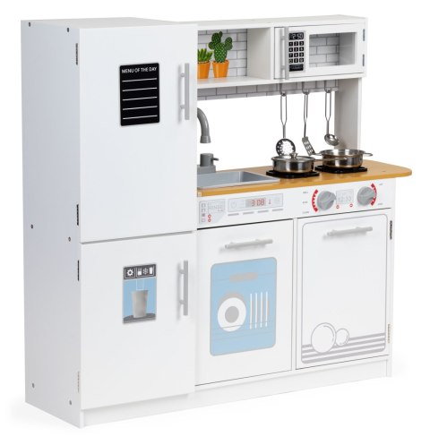 Drewniana kuchnia dla dzieci światło led + garnki ECOTOYS Drewniana kuchnia dla dzieci światło led + garnki ECOTOYS