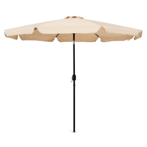 Parasol ogrodowy duży 3 m skośny łamany z korbą beż MultiGarden Parasol ogrodowy duży 3 m skośny łamany z korbą beż MultiGarden
