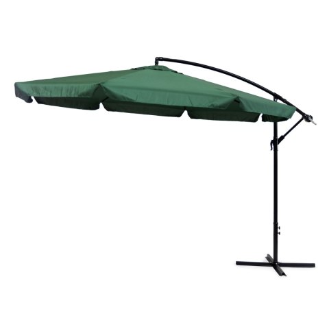 Parasol ogrodowy duży na wysięgniku składany 3,5 m zielony MultiGarden Parasol ogrodowy duży na wysięgniku składany 3,5 m zielony MultiGarden