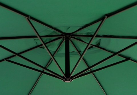 Parasol ogrodowy duży na wysięgniku składany 3,5 m zielony MultiGarden Parasol ogrodowy duży na wysięgniku składany 3,5 m zielony MultiGarden