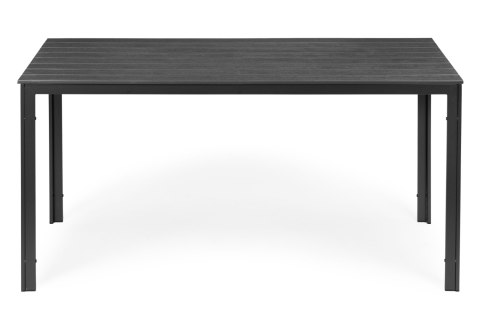 Stół ogrodowy 6-osobowy 156x78 cm polywood meble na taras szary Stół ogrodowy 6-osobowy 156x78 cm polywood meble na taras szary