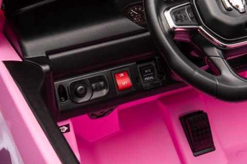 [JJ2599] Auto Ram 3500 na akumulator 2x200W 24V/7Ah ekosóra EVA LED bluetooth - różowy