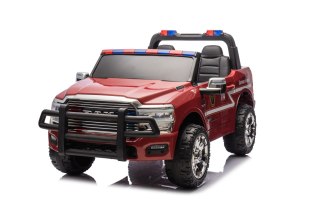 RAM 3500 Straż Pożarna – czerwony pojazd na akumulator 24V, 2x200W, pilot, LED, MP3