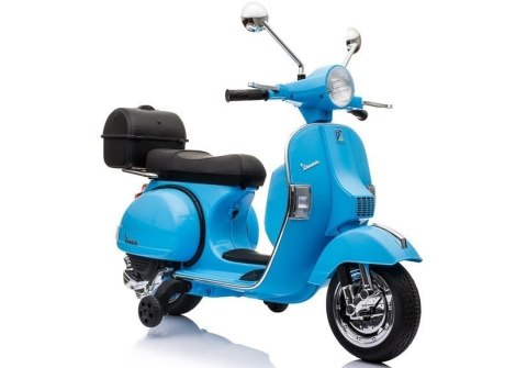 Skuter na Akumulator Vespa Dla Dzieci Światła LED Panel MP3 Niebieski