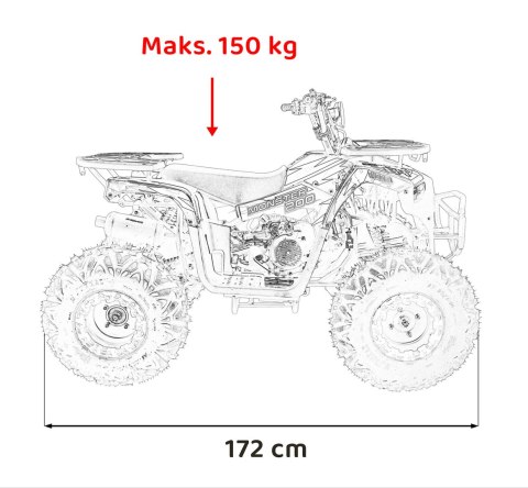 Pojazd Quad Spalinowy 200CC MONSTER Czerwony Pojazd Quad Spalinowy 200CC MONSTER Czerwony