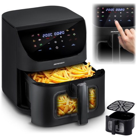 Frytkownica beztłuszczowa Air fryer Berdsen BD-660 czarna Frytkownica beztłuszczowa Air fryer Berdsen BD-660 czarna