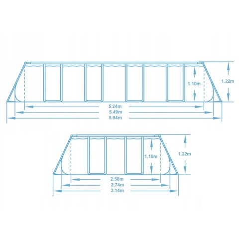 Basen ogrodowy stelażowy 549 x 274 x 122 cm12w1 Bestway 56716N Basen ogrodowy stelażowy 549 x 274 x 122 cm12w1 Bestway 56716N