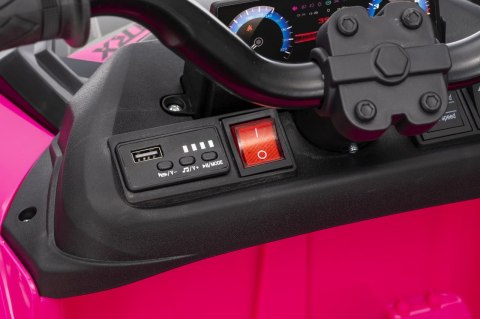 Różowy Quad Elektryczny dla Dziewczynki – Sport TX ATV 24V 4x35W z pilotem, MP3, LED, koła EVA Różowy Quad Elektryczny dla Dziewczynki – Sport TX ATV 24V 4x35W z pilotem, MP3, LED, koła EVA